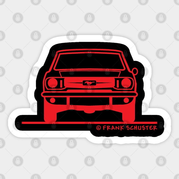 1964 1965 1966 Ford Mustang  Front Red Sticker by PauHanaDesign